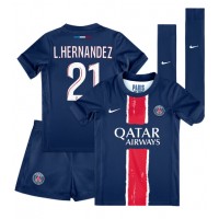 Paris Saint-Germain Lucas Hernandez #21 Replica Home Minikit 2024-25 Short Sleeve (+ pants)